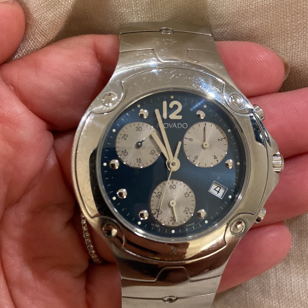 UNISEX Rare Blue Dial - Movado Sports Edition Chrono Watch
